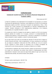 Comunicado Red Pro Cuidados ante inauguración del CC 290317