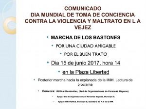 Comunicado para prensa Marcha de los Bastones